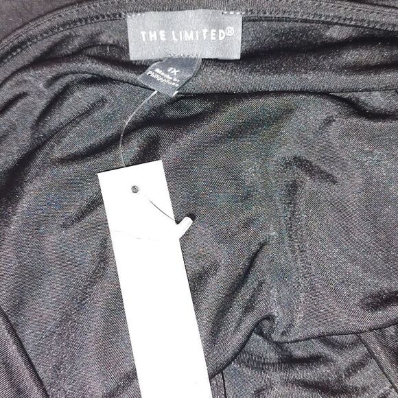 The Limited black drape cowl sleeveless dressy blouse  Sz 1X  NWT - Picture 5 of 5
